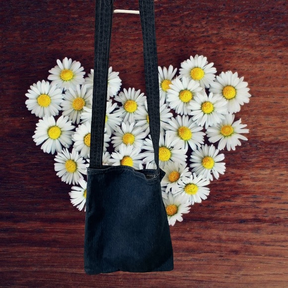 Denim cross body shoulder bag purse - Picture 8 of 10